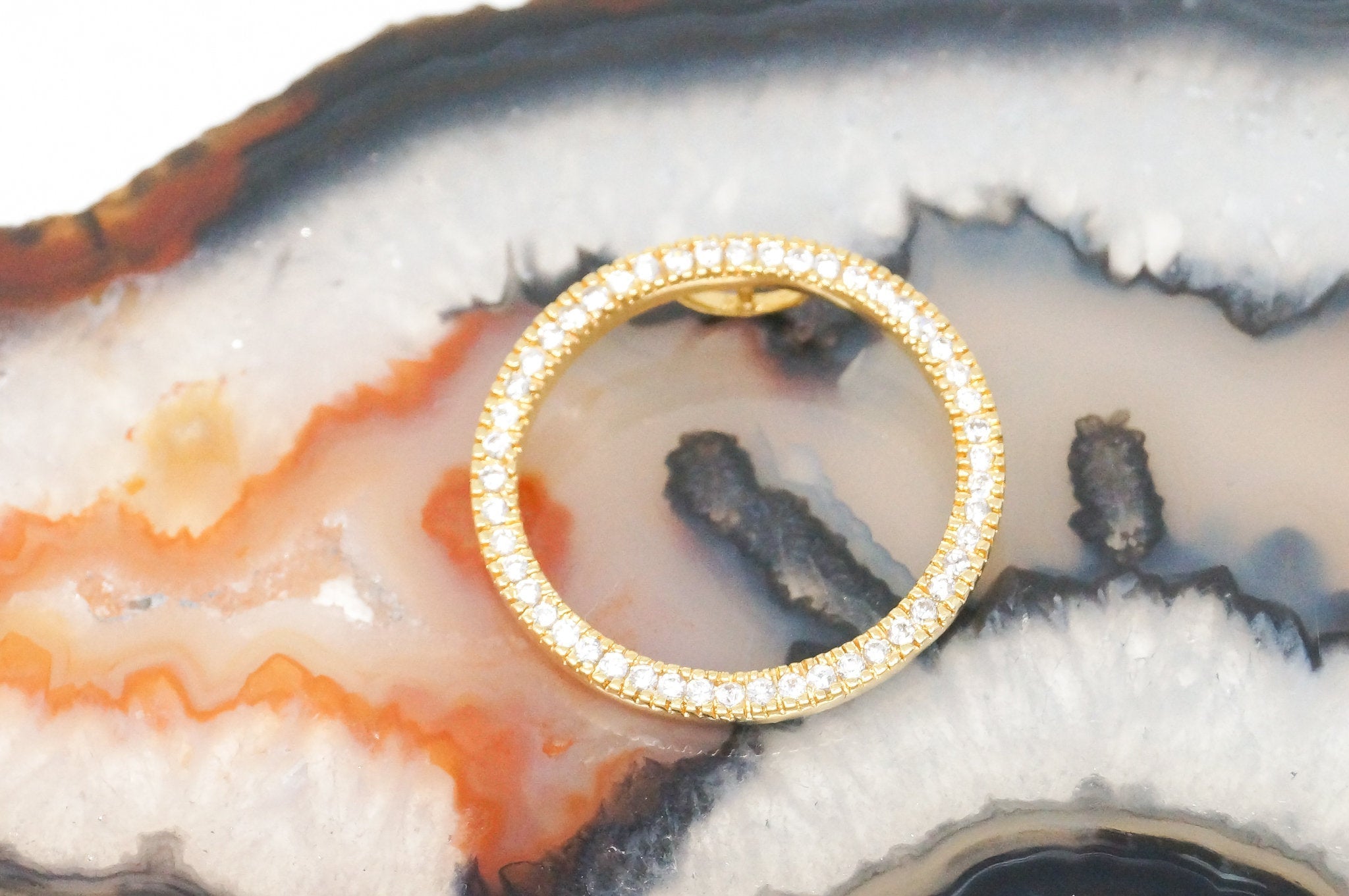 Vintage Gold Vermeil Cubic Zirconia Geometric Sterling Silver Necklace Pendant | Jewelry > Necklaces > Pendants | Wiccan Center
