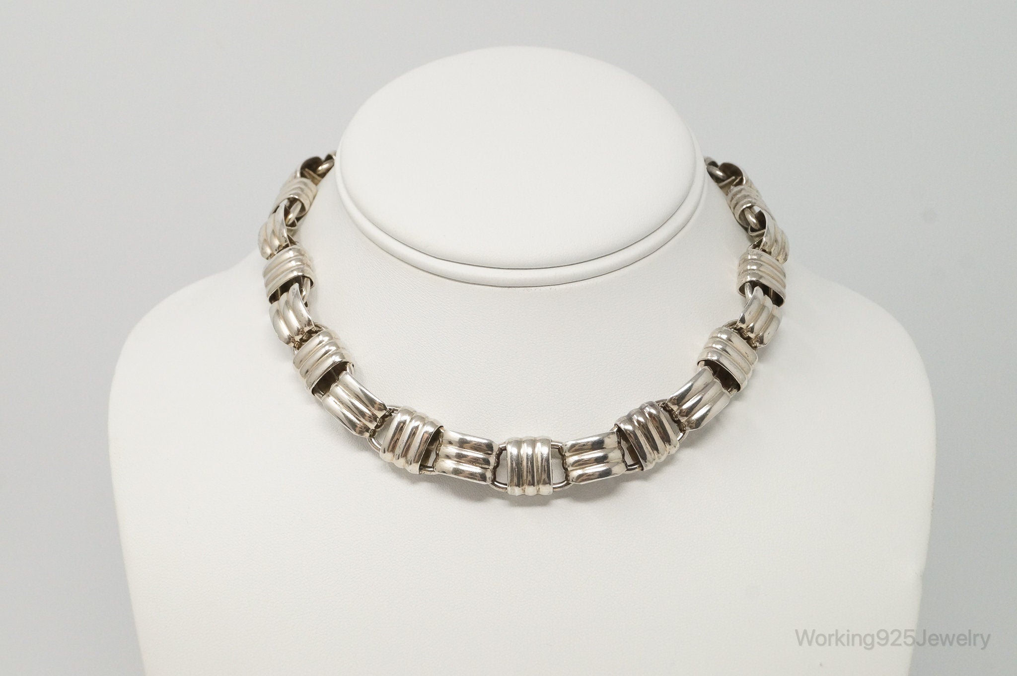 Vintage Designer Napier Sterling Silver Link Necklace | Jewelry > Necklaces > Pendants | Wiccan Center