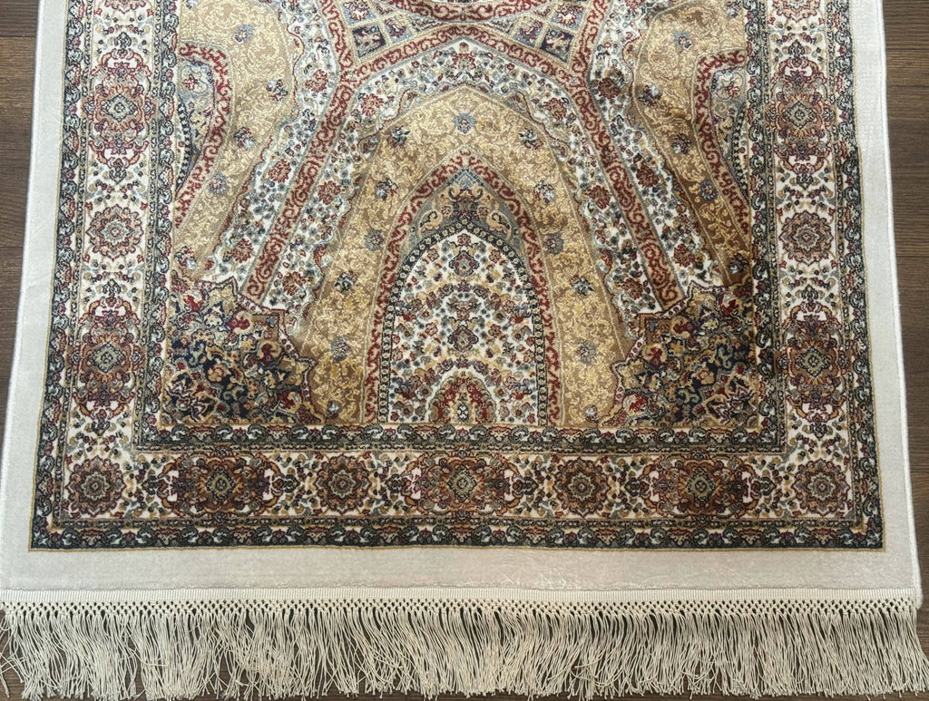 Turkish Silk Runner Rug 2.6 x 13, Dome Design, Hereke Runner, Bamboo Silk, New | Runners | Wiccan Center