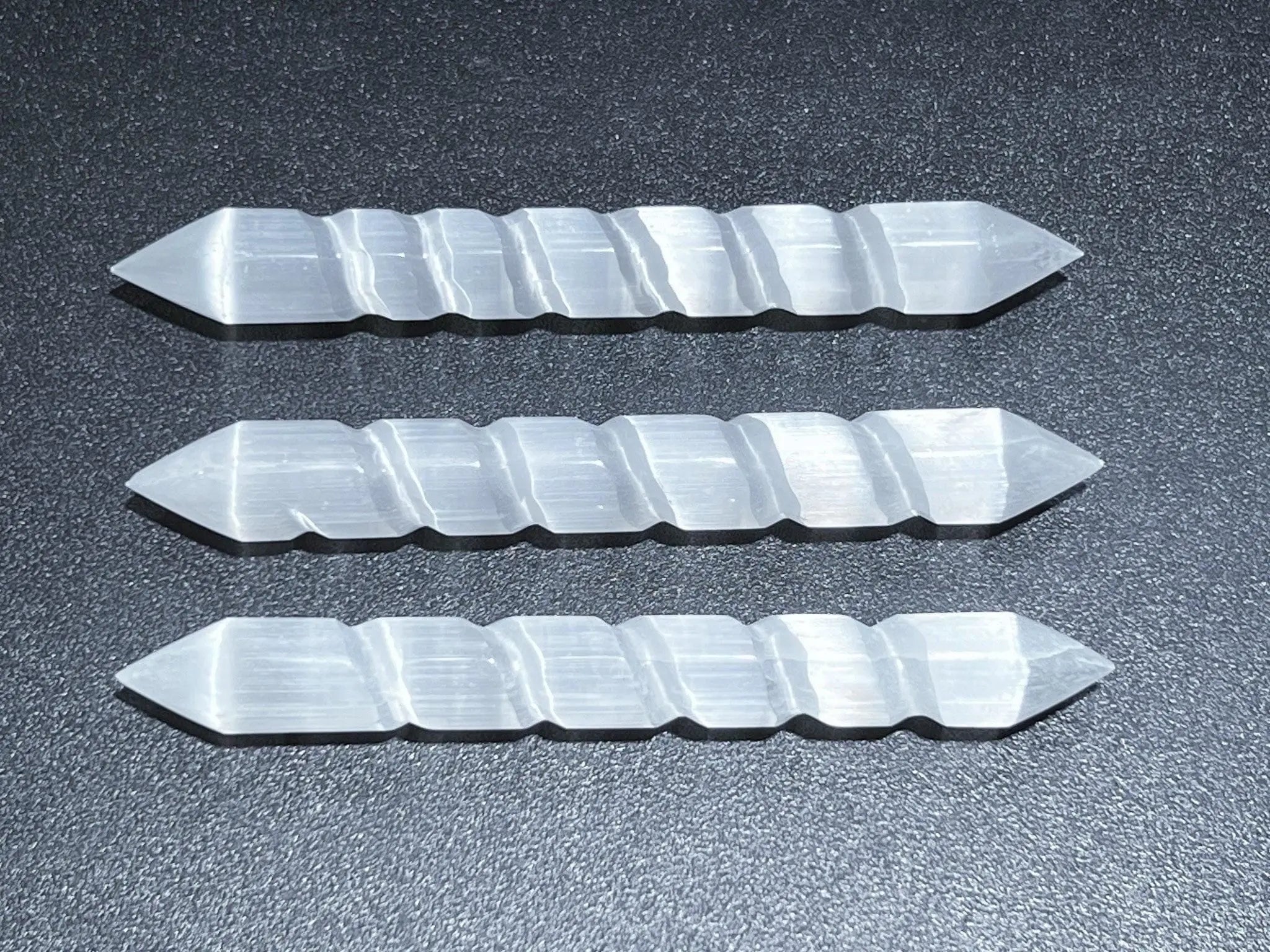 Selenite Crystal Spiral Wand Double Terminated Point Carving Wholesale | Home & Living > Spirituality & Religion > Reiki & Chakras | Wiccan Center