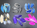 Small Agate Slices (1 Pound)(1-1.5 Inches)(Size #000) One LB Wholesale Polished Pink Black Blue Brown Teal Pink Purple Red Mixed Colors Amazing Crystals