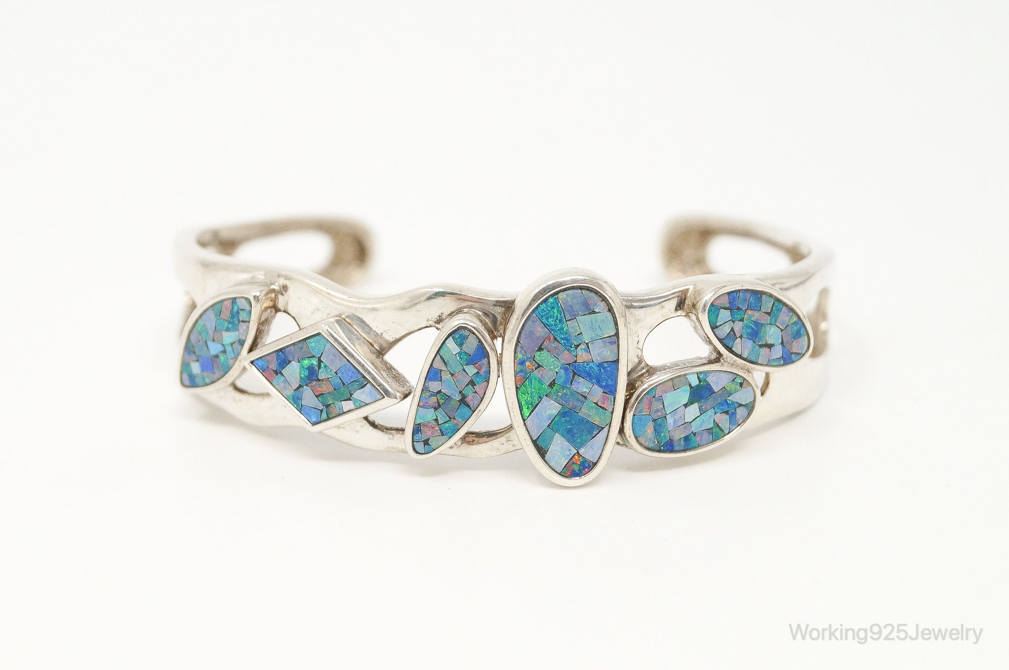 Designer Whitney Kelly WK Blue Fire Opal Sterling Silver Bracelet | Jewelry > Bracelets | Wiccan Center