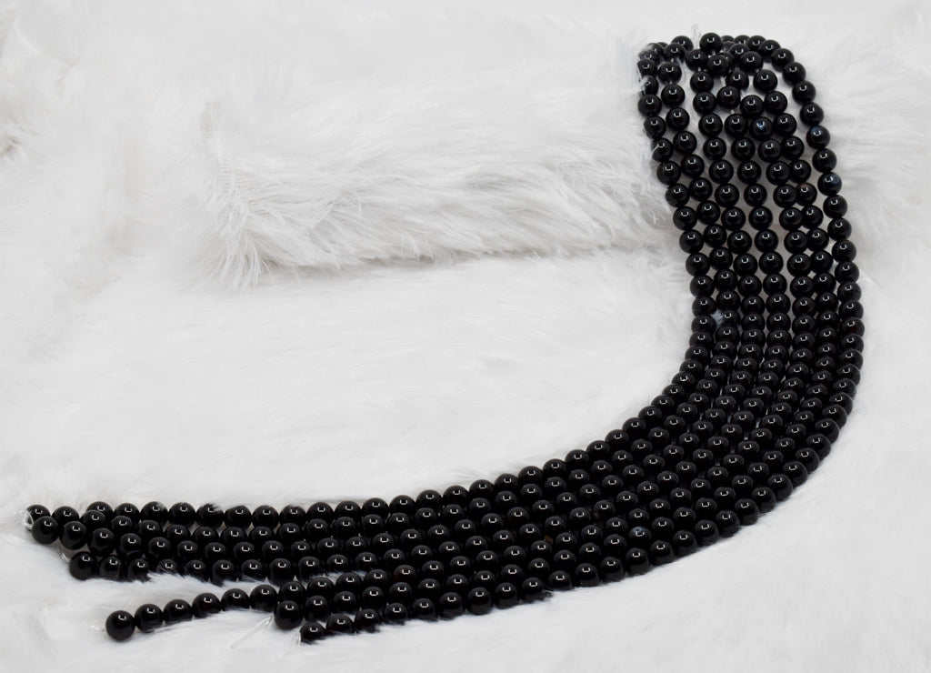 Black Onyx Beads, Natural Crystal Round Beads 4mm to 16mm | Beads | Wiccan Center