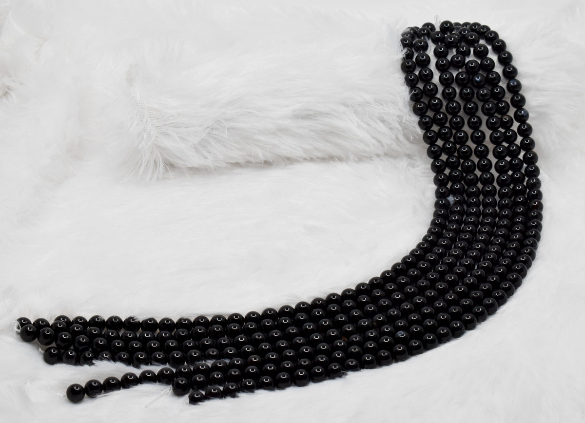 Black Onyx Beads, Natural Crystal Round Beads 4mm to 16mm | Beads | Wiccan Center