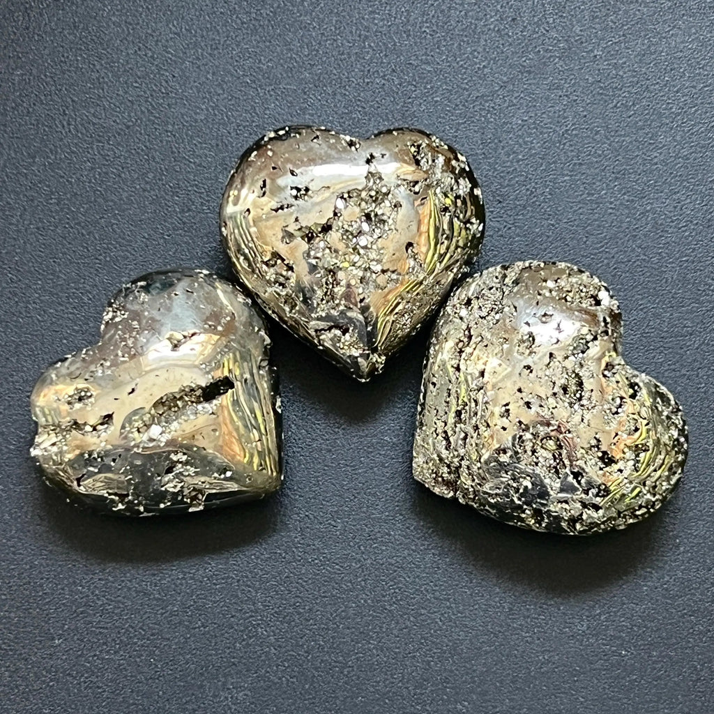 Large Iron Pyrite Druzy Crystal Puffy Heart Polished Carving Wholesale Fools Gold | Home & Living > Home Decor > Home Accents > Rocks & Geodes | Wiccan Center