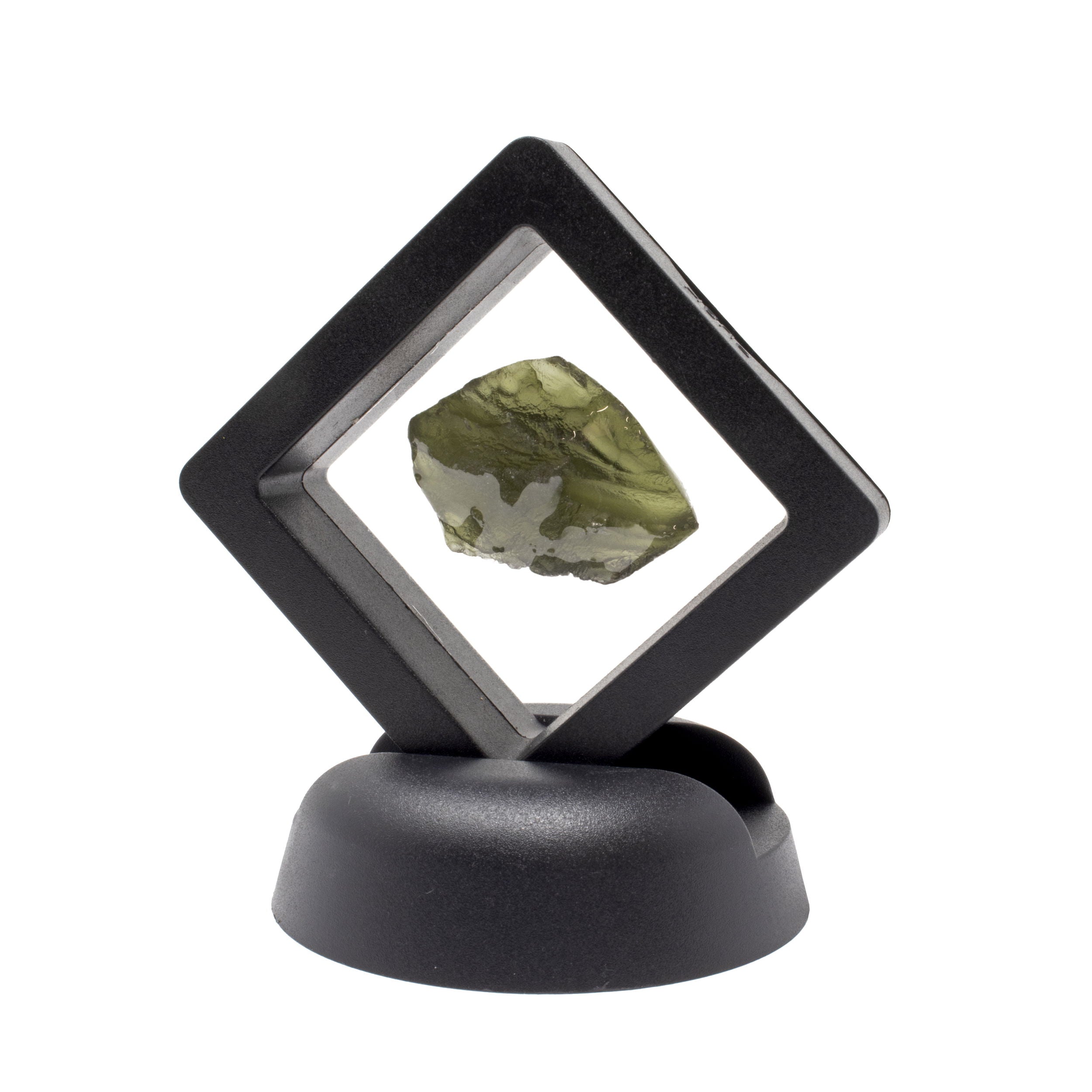 Moldavite Tektite Raw Nugget -"Shield" in Gel Case | Crystals & Minerals > Specimens | Wiccan Center