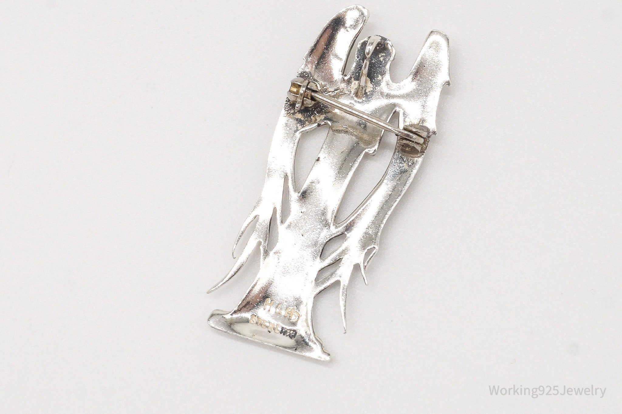 Vintage Designer H&H Angel Praying Sterling Silver Brooch Pin Pendant | Jewelry > Brooches, Pins & Clips | Wiccan Center