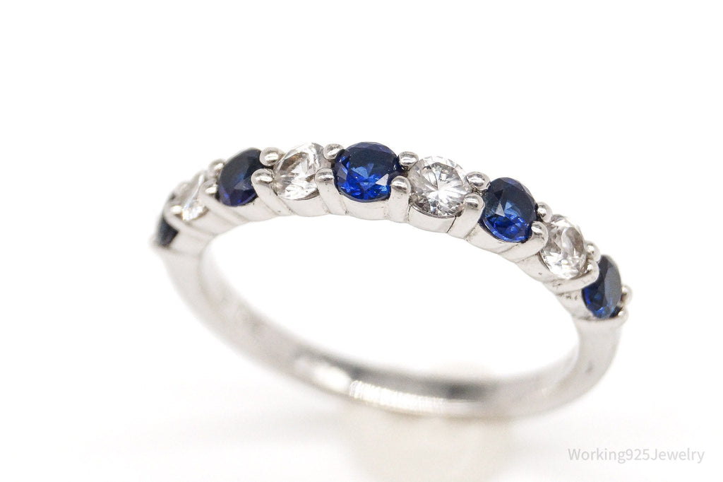 Vintage SAI Lab Sapphire Cubic Zirconia Sterling Silver Ring - Size 6.75 | Jewelry > Rings | Wiccan Center
