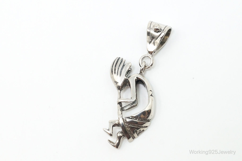 Large Vintage Native American Dancing Kokopelli Sterling Silver Pendant | Jewelry > Necklaces > Pendants | Wiccan Center