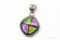 Vintage Large Dichroic Glass Sterling Silver Necklace Pendant | Jewelry > Necklaces > Pendants | Wiccan Center