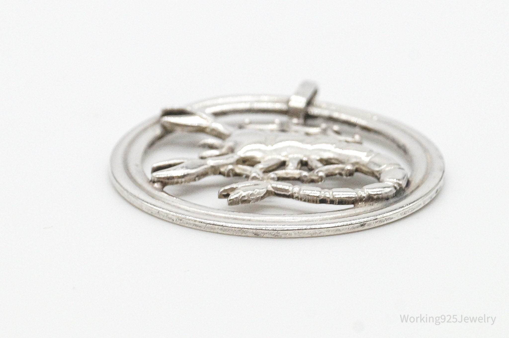 Large Vintage Designer Van Dell Scorpion Scorpio Sterling Silver Pendant | Jewelry > Necklaces > Pendants | Wiccan Center