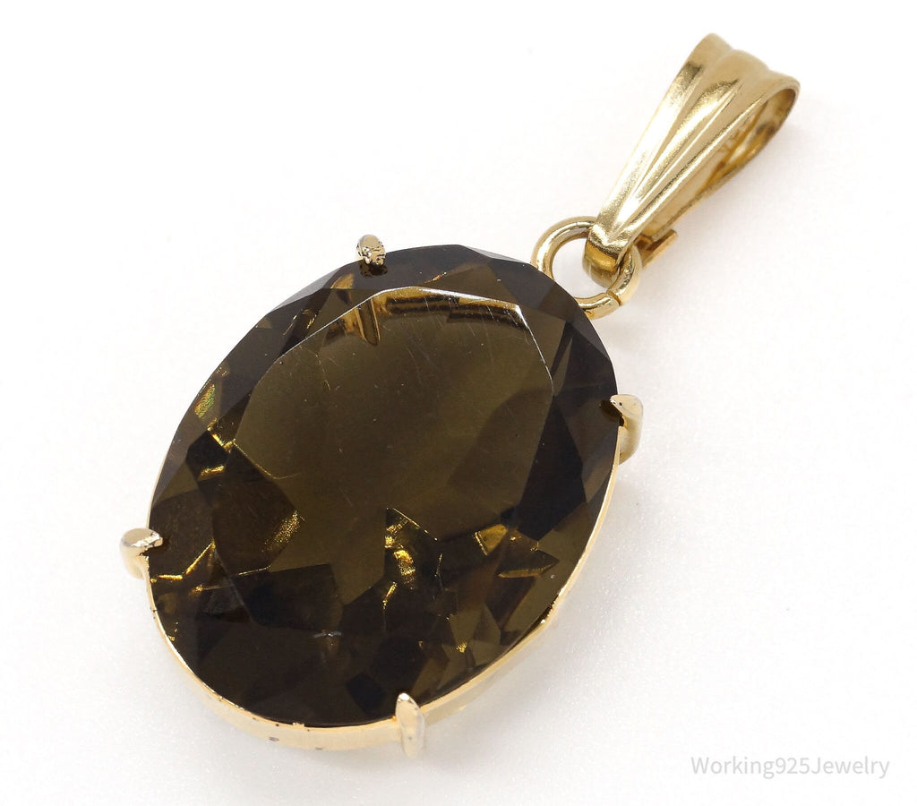 Vintage WRC 12K Gold Filled Smoky Quartz Pendant | Jewelry > Necklaces > Pendants | Wiccan Center