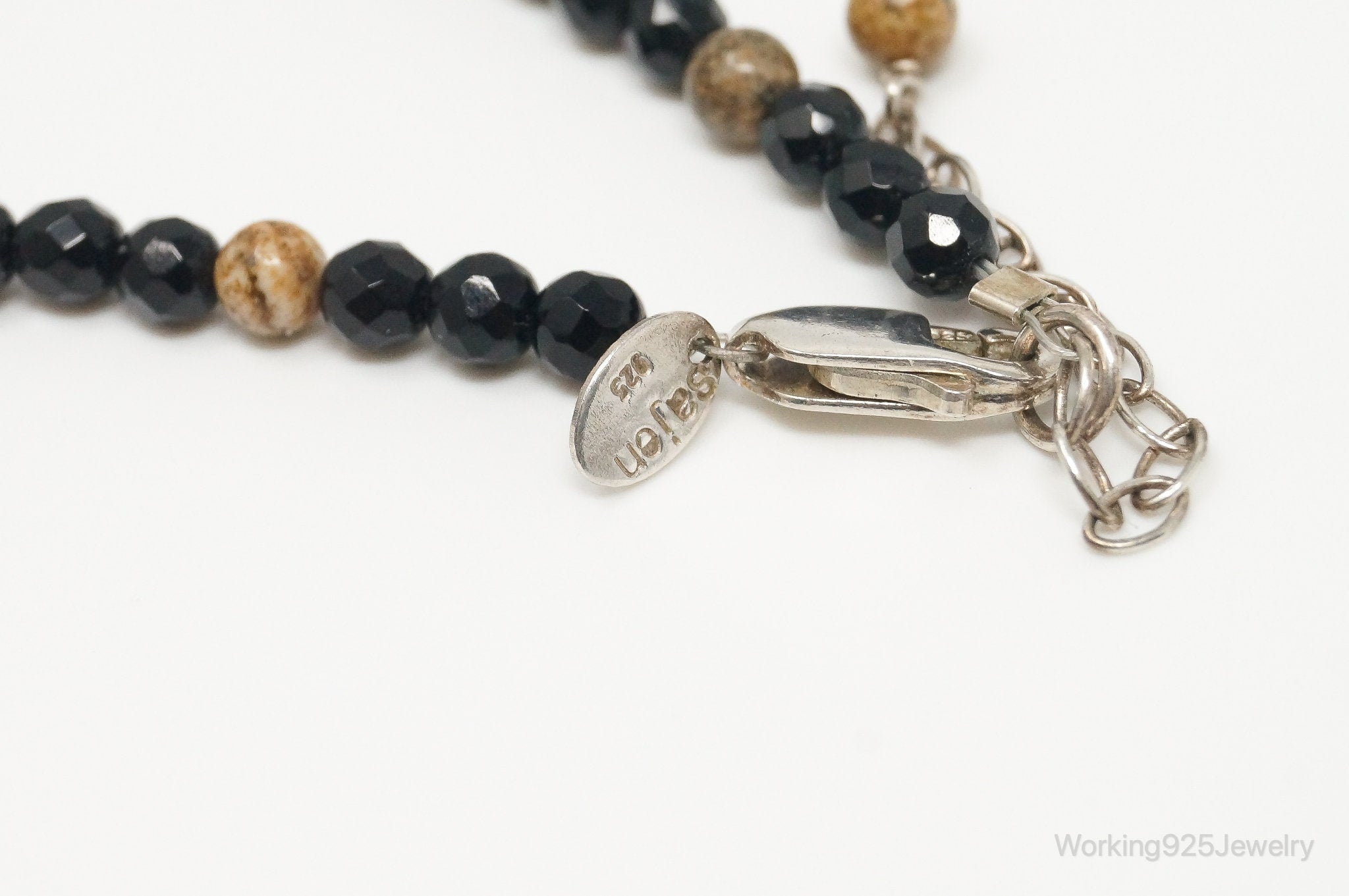 Designer SAJEN Black Onyx Jasper Beads Sterling Silver Necklace | Jewelry > Necklaces > Pendants | Wiccan Center