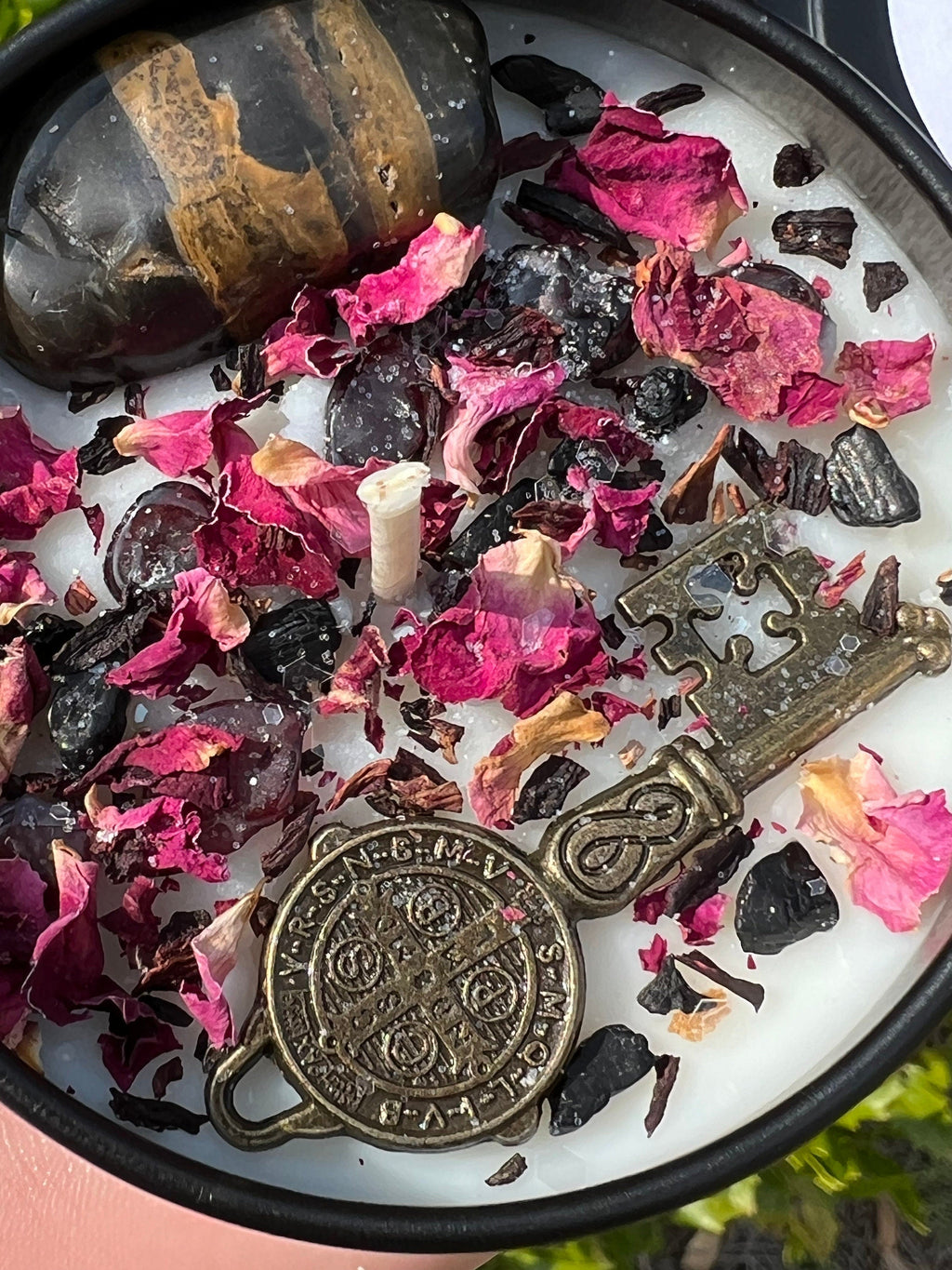 Hekate Dark Moon Goddess Candle | Hecate Witchcraft Pagan Queen Crossroad Keys Witches Witchcraft Herbal Intention Spell Ritual Altar Gift | | Wiccan Center