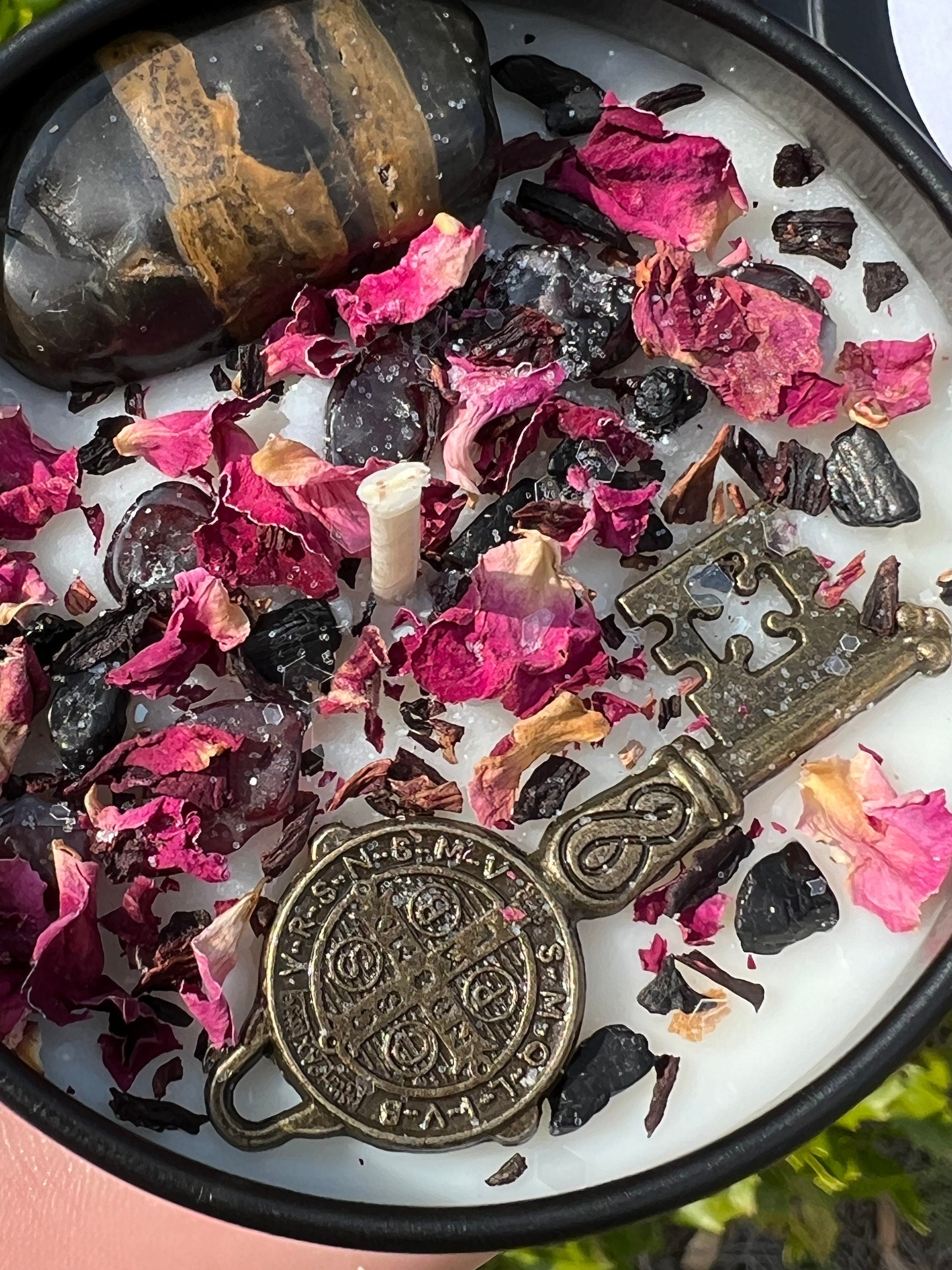 Hekate Dark Moon Goddess Candle | Hecate Witchcraft Pagan Queen Crossroad Keys Witches Witchcraft Herbal Intention Spell Ritual Altar Gift | | Wiccan Center
