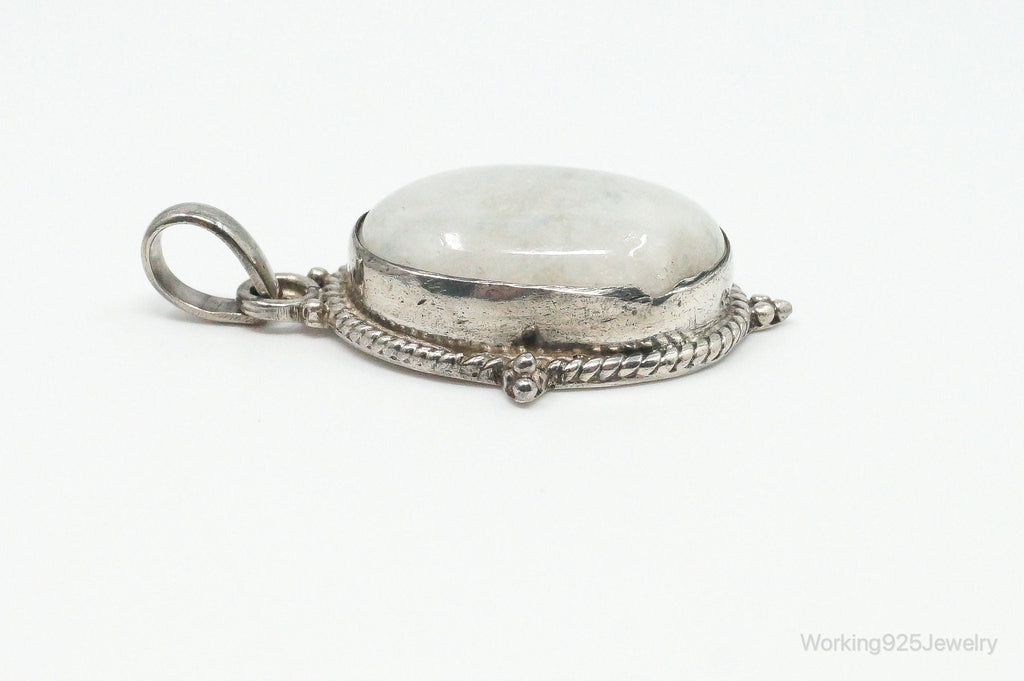 Vintage Moonstone Sterling Silver Southwestern Necklace Pendant | Jewelry > Necklaces > Pendants | Wiccan Center