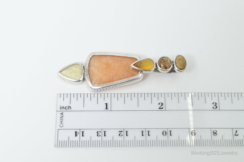 Vintage Designer Whitney Kelly Multi Gem Sterling Silver Pendant | Jewelry > Necklaces > Pendants | Wiccan Center