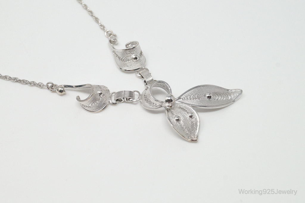 Vintage Joseph Esposito Filigree Sterling Silver Necklace | Jewelry > Necklaces > Pendants | Wiccan Center