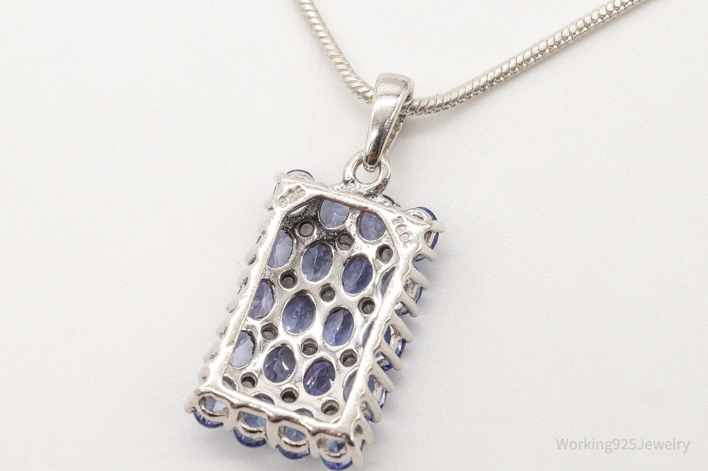 Vintage Designer TGGC Iolite Cubic Zirconia Sterling Silver Necklace | Jewelry > Necklaces > Pendants | Wiccan Center