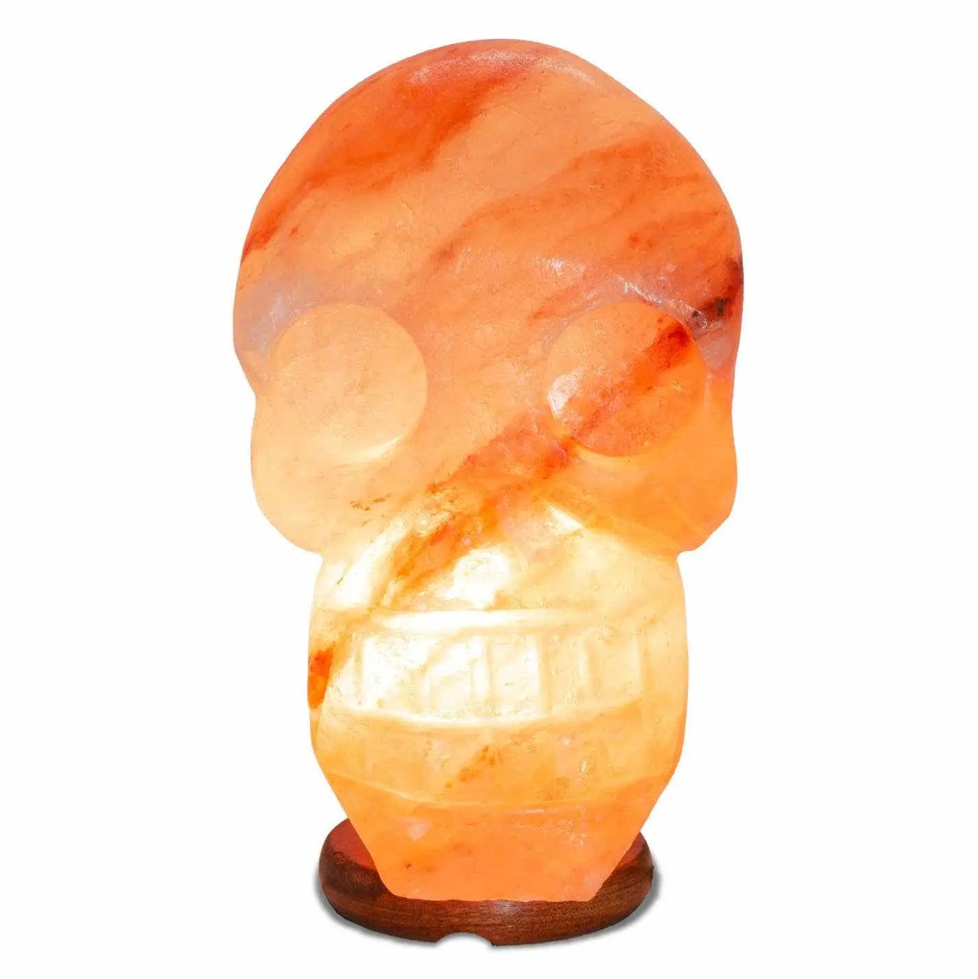 Skull Shaped Salt Lamp - 9.5" avg. - Cord, Bulb, Dimmer | | Wiccan Center