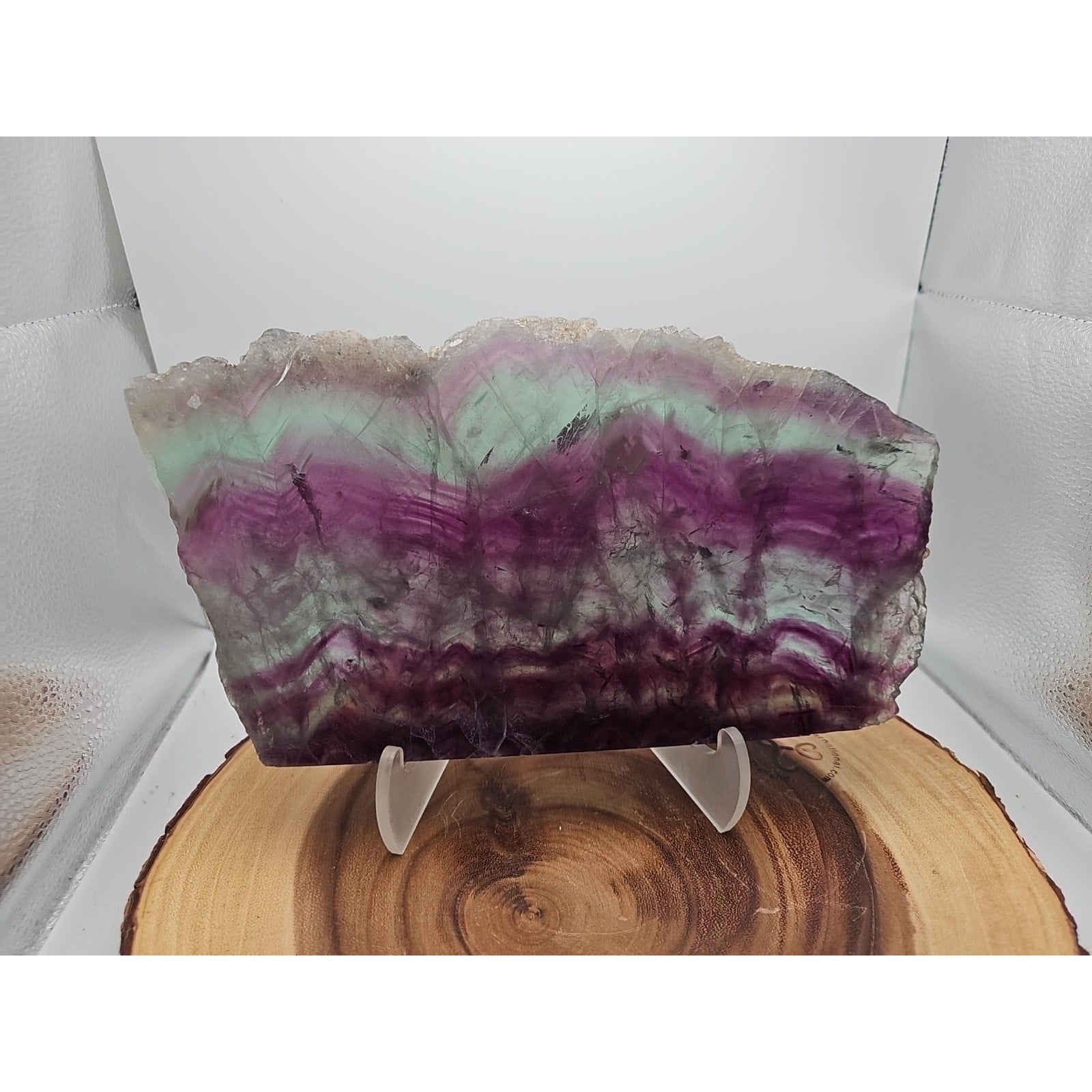 5.7LB Natural Fluorite Quartz Crystal Sheet - Vitreous Mineral Specimen | CrystalCloud Company