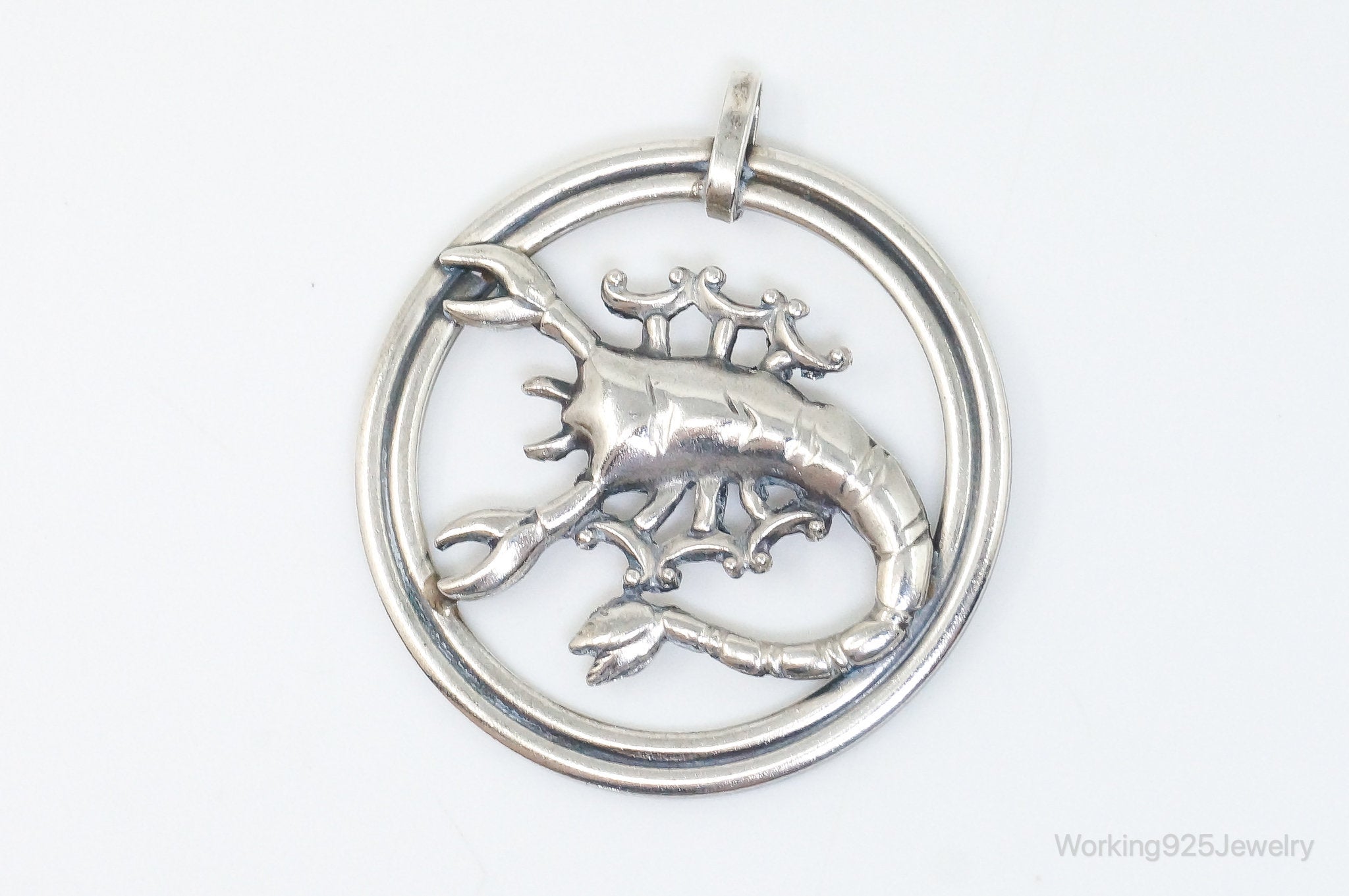 Vintage Designer Van Dell Scorpion Scorpio Sterling Silver Pendant | Jewelry > Necklaces > Pendants | Wiccan Center