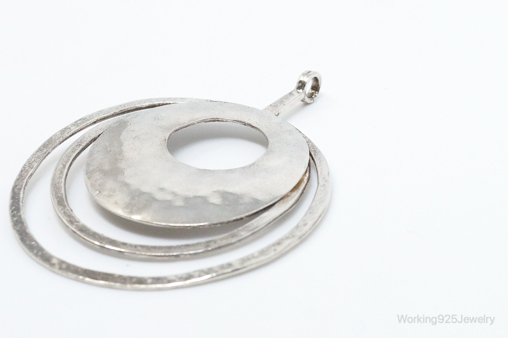 Retired Silpada Hammered Rings Sterling Silver Necklace Pendant | Jewelry > Necklaces > Pendants | Wiccan Center