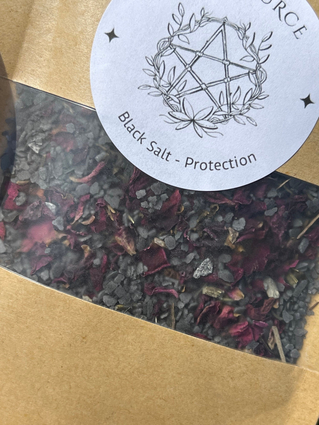 Witches Black Salt Herbal Blend | Spellcasting Ritual Spiritual Fiery Wall of Protection Reversal Altar Spell Tool Pagan Witchcraft New Age | | Wiccan Center