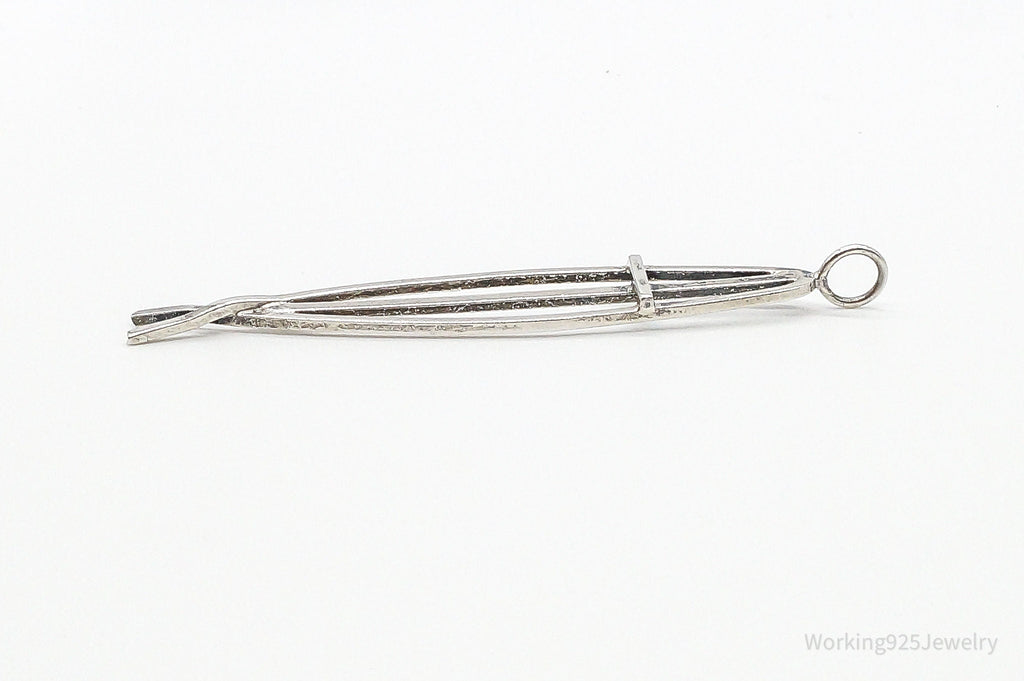 Vintage Ichthus Cross Fish Modernist Sterling Silver Necklace Pendant | Jewelry > Necklaces > Pendants | Wiccan Center