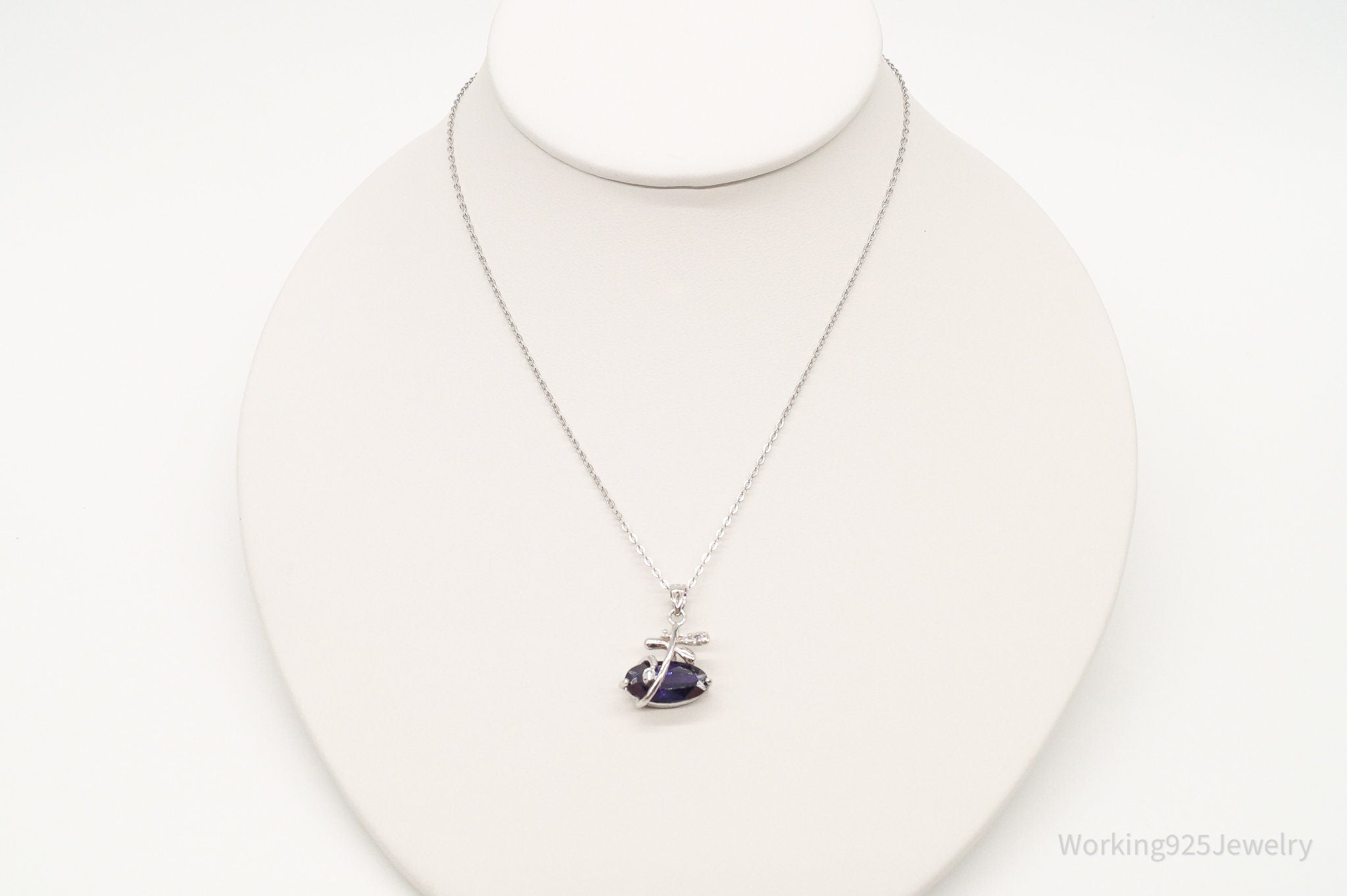 Cubic Zirconia Lab Amethyst Sterling Silver Necklace | Jewelry > Necklaces > Pendants | Wiccan Center