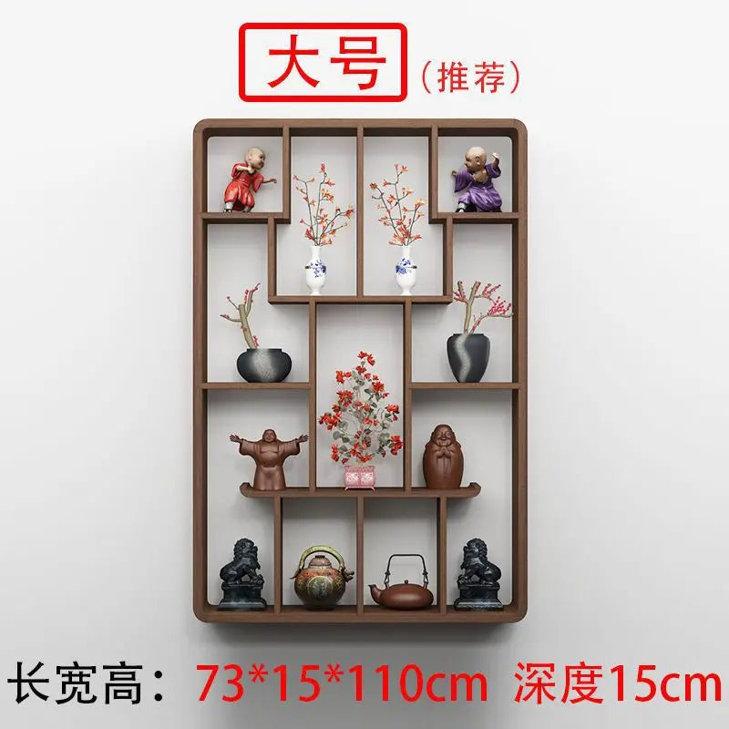 Wall or Floor Solid Wood Duobao Bogu Shelf | Curio Display Rack | display shelves | Wiccan Center