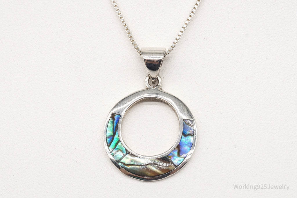 Vintage Paua Abalone Shell Sterling Silver Necklace | Jewelry > Necklaces | Wiccan Center