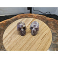 Dream Amethyst Crystal Skull Pair — 93g, Polished Display Pieces | CrystalCloud Company | Crystal Carvings & Skulls | Wiccan Center