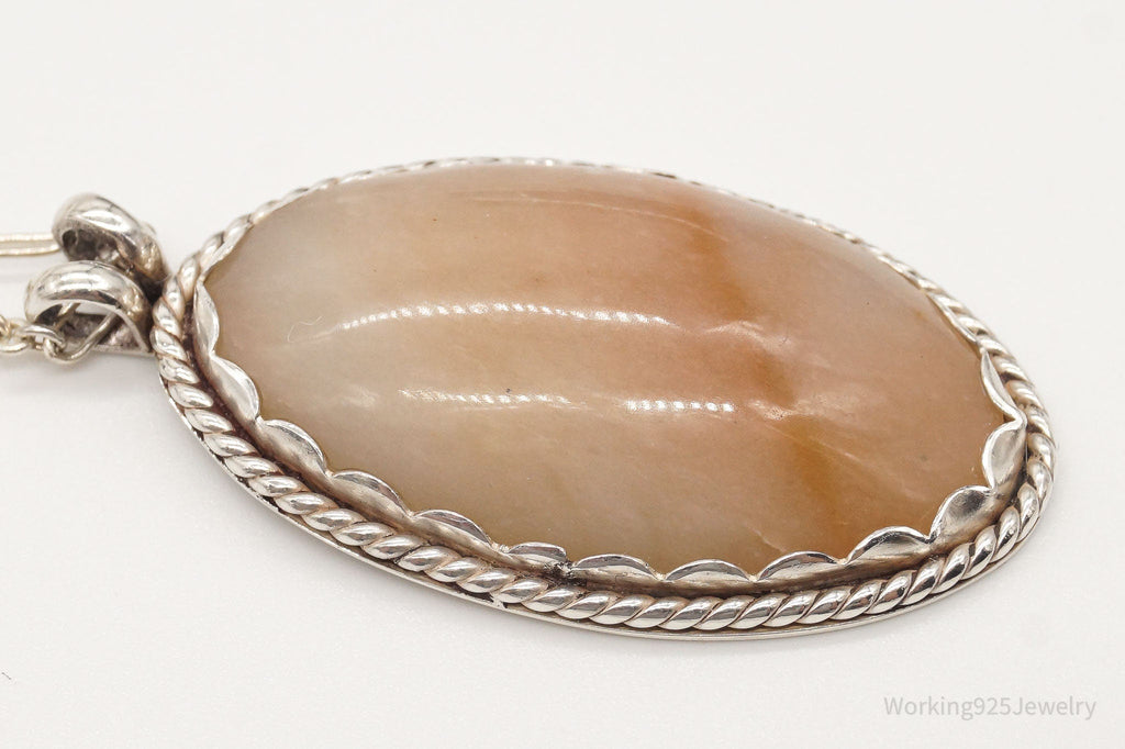Antique Large Agate Sterling Silver Necklace | Jewelry > Necklaces > Pendants | Wiccan Center