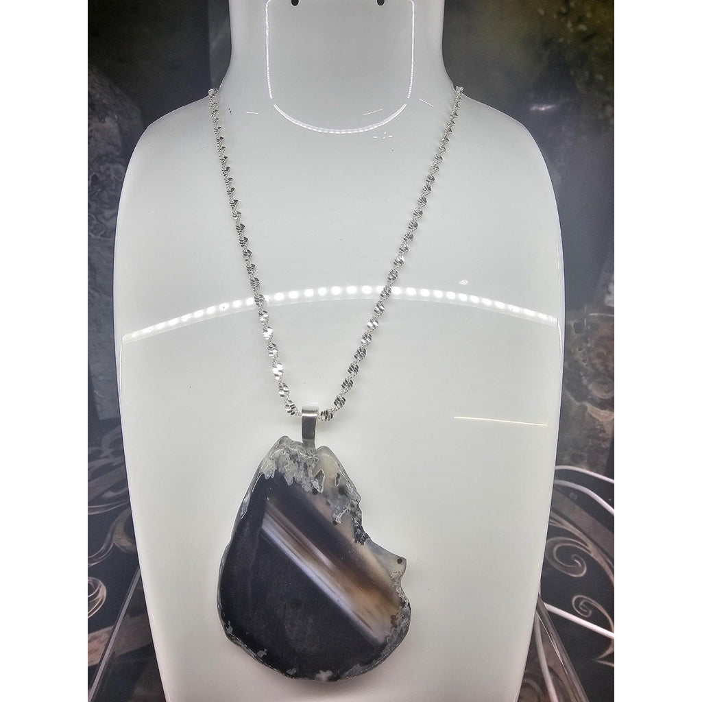 Brown agate Pendant Necklace
