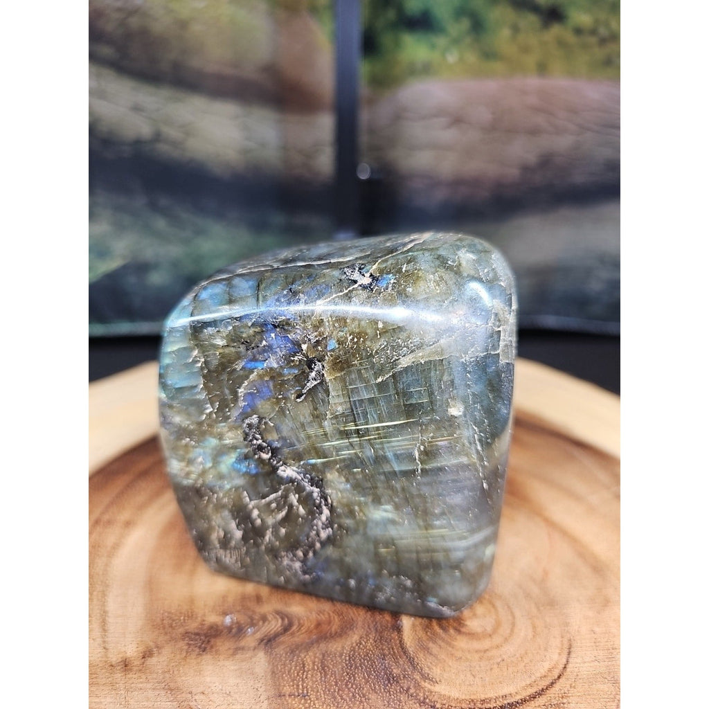 1.60lbs Natural Rainbow Labradorite Crystal Gem Spectrolite Stone | Mineral Specimens | Wiccan Center