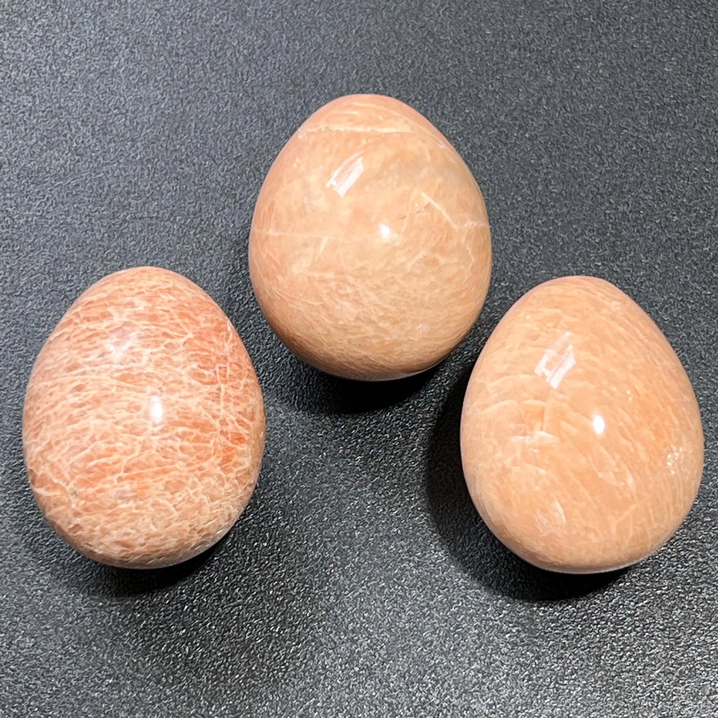 Peach Moonstone Polished Egg Carving Gemstone Decor Gifts And Supplies | Home & Living > Home Decor > Home Accents > Rocks & Geodes | Wiccan Center