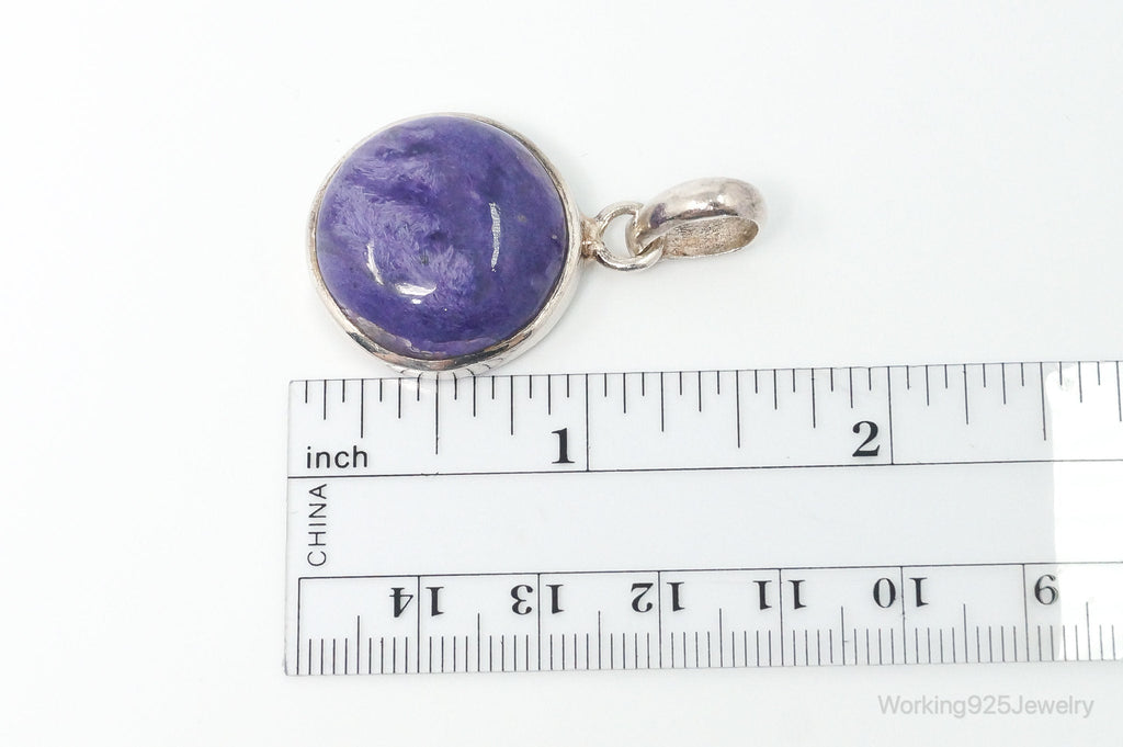 Vintage Large Purple Gemstone Sterling Silver Necklace Pendant | Jewelry > Necklaces > Pendants | Wiccan Center