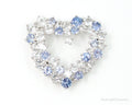 Vintage Designer Open Heart Cubic Zirconia Iolite Sterling Silver Pendant | Jewelry > Necklaces > Pendants | Wiccan Center