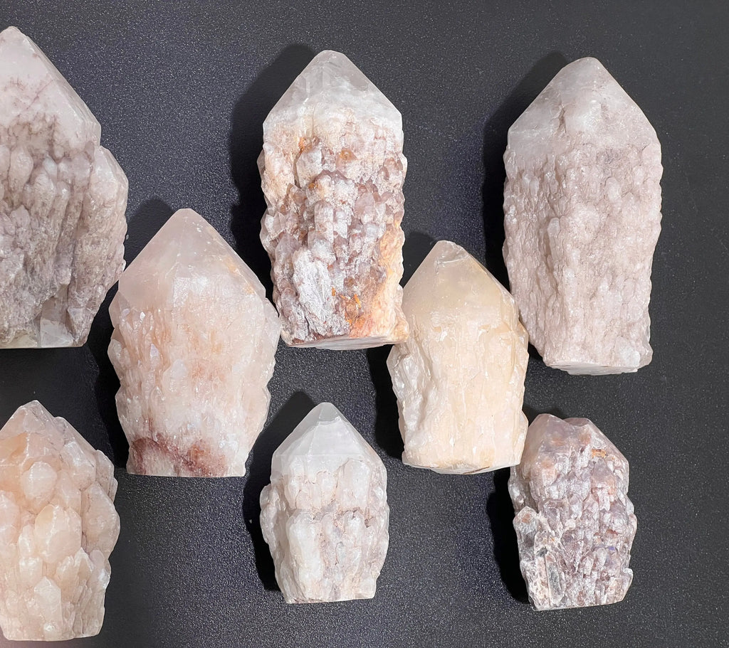 Candle Quartz Standing Crystal Point Towers ( S / M / L ) Rough Raw Carving | Home & Living > Home Decor > Home Accents > Rocks & Geodes | Wiccan Center