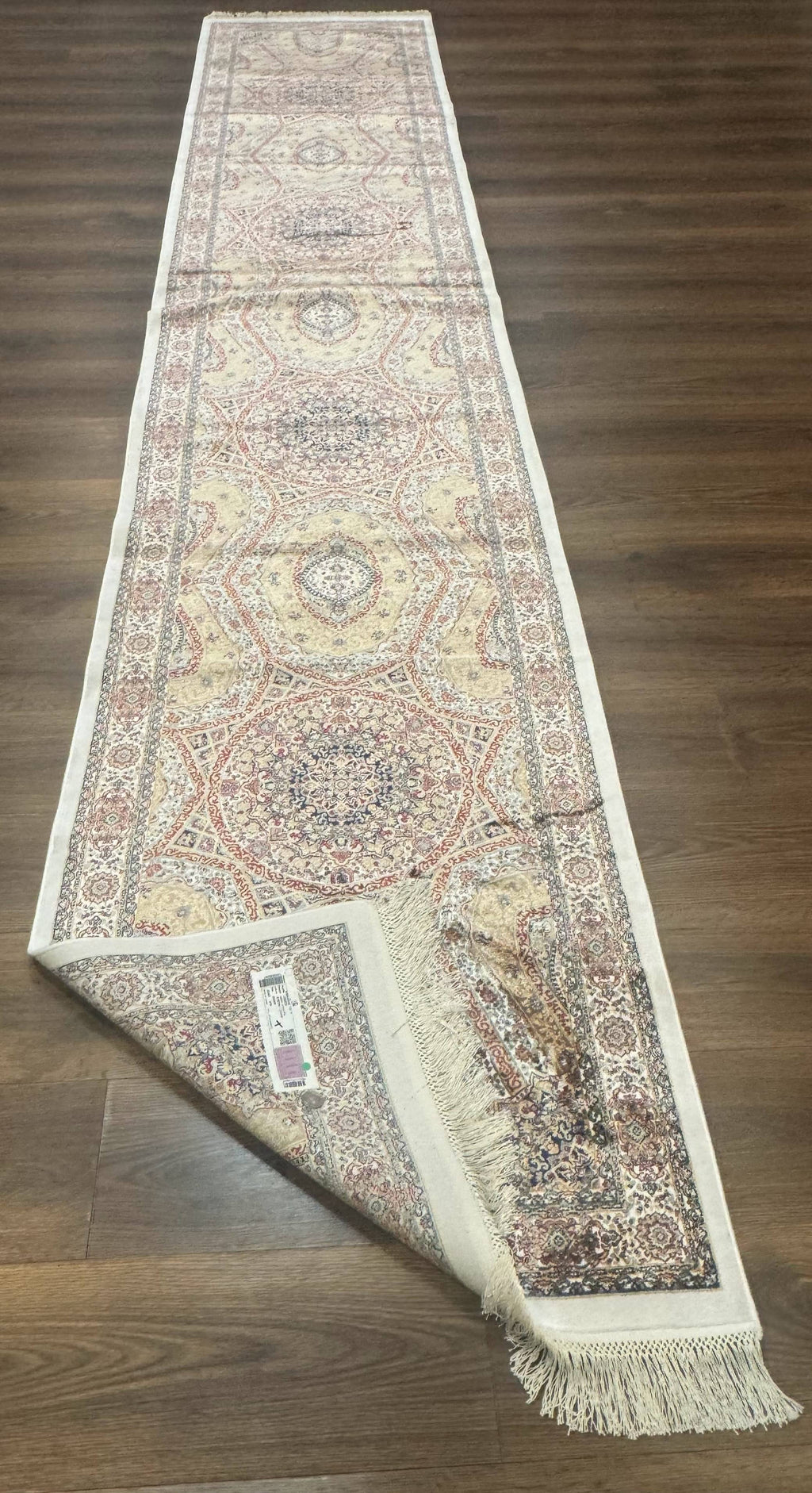 Turkish Silk Runner Rug 2.6 x 13, Dome Design, Hereke Runner, Bamboo Silk, New | Runners | Wiccan Center