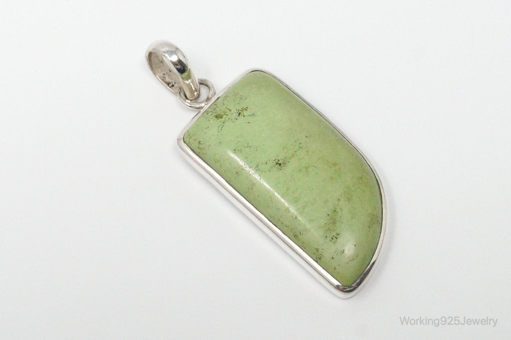 Large Designer Supreme Jewelers Green Turquoise Sterling Silver Necklace Pendant | Jewelry > Necklaces > Pendants | Wiccan Center