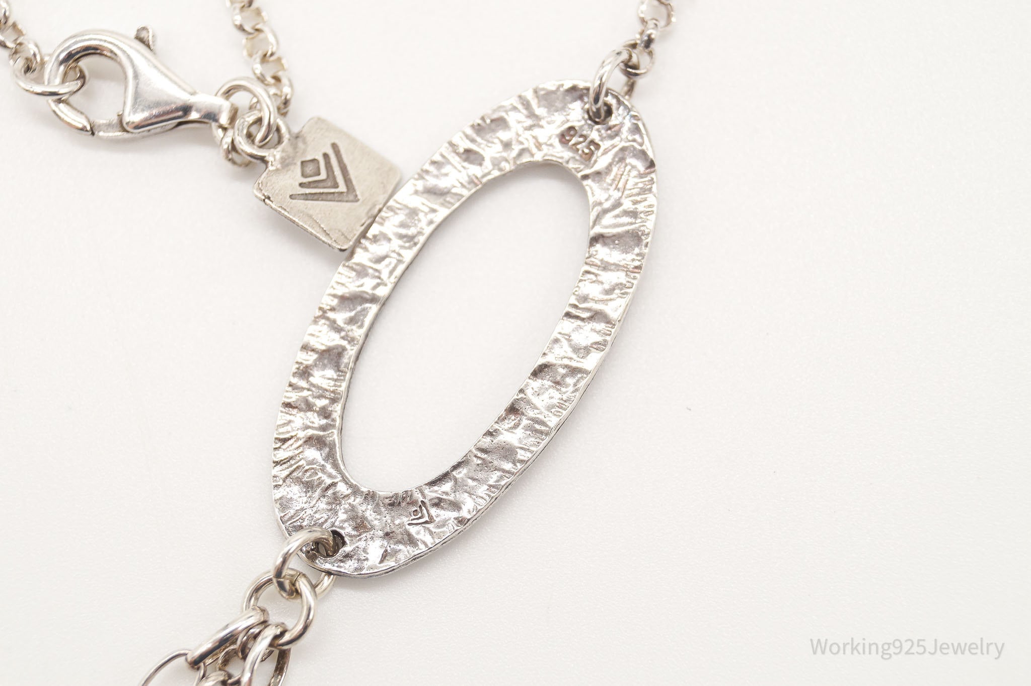 Retired Designer Silpada Cascading Ovals Sterling Silver Necklace - 32" | Jewelry > Necklaces > Pendants | Wiccan Center