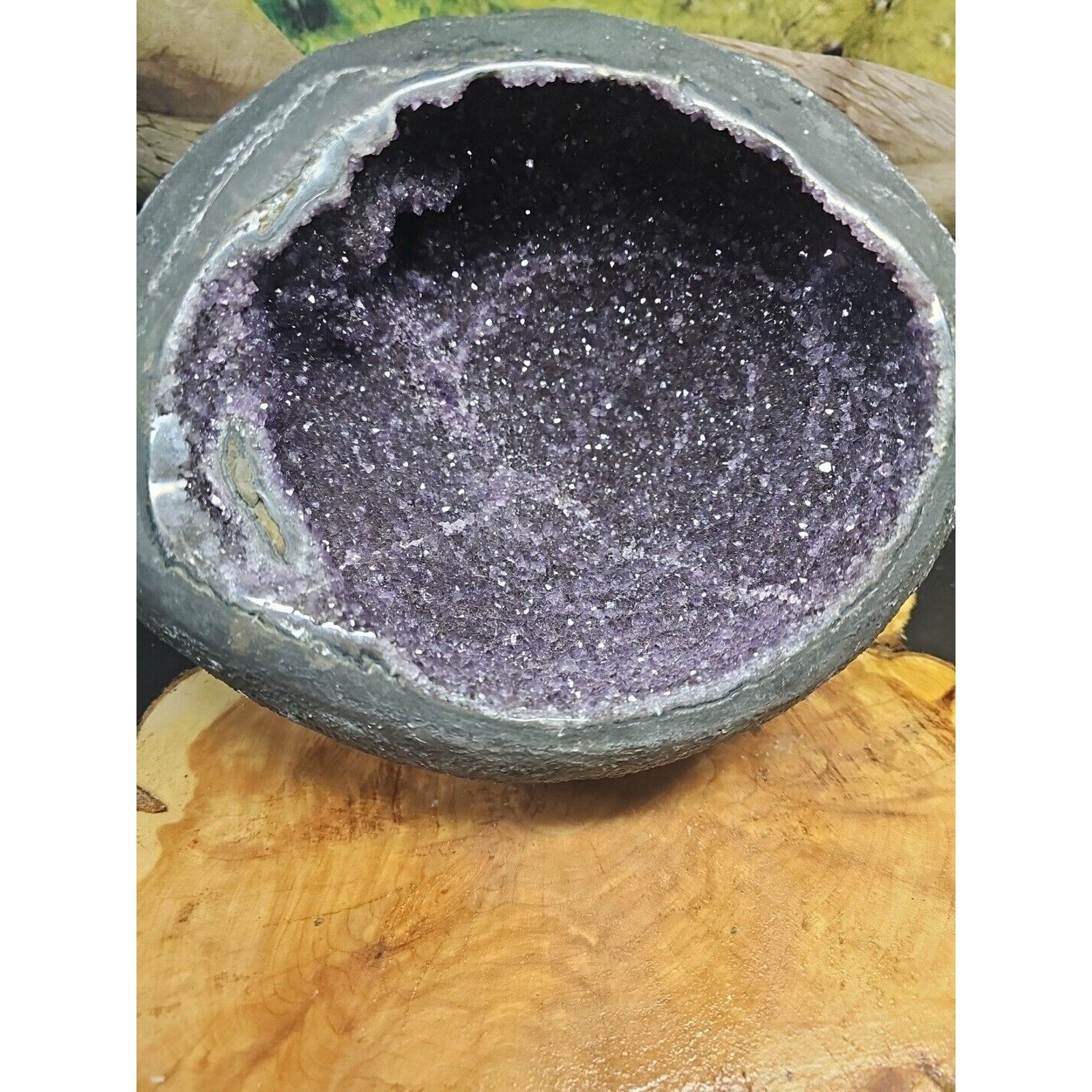 Raw Amethyst Money Bag Geode — 16.8 lbs, Abundance & Reiki Energy Crystal | CrystalCloud Company | Geodes & Clusters | Wiccan Center