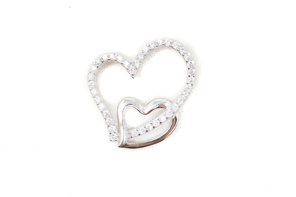 Vintage Open Hearts Collection CZ Sterling Silver Necklace Pendant | Jewelry > Necklaces > Pendants | Wiccan Center