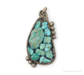 Vintage Handmade Native American RC Turquoise Sterling Silver Pendant | Jewelry > Necklaces > Pendants | Wiccan Center