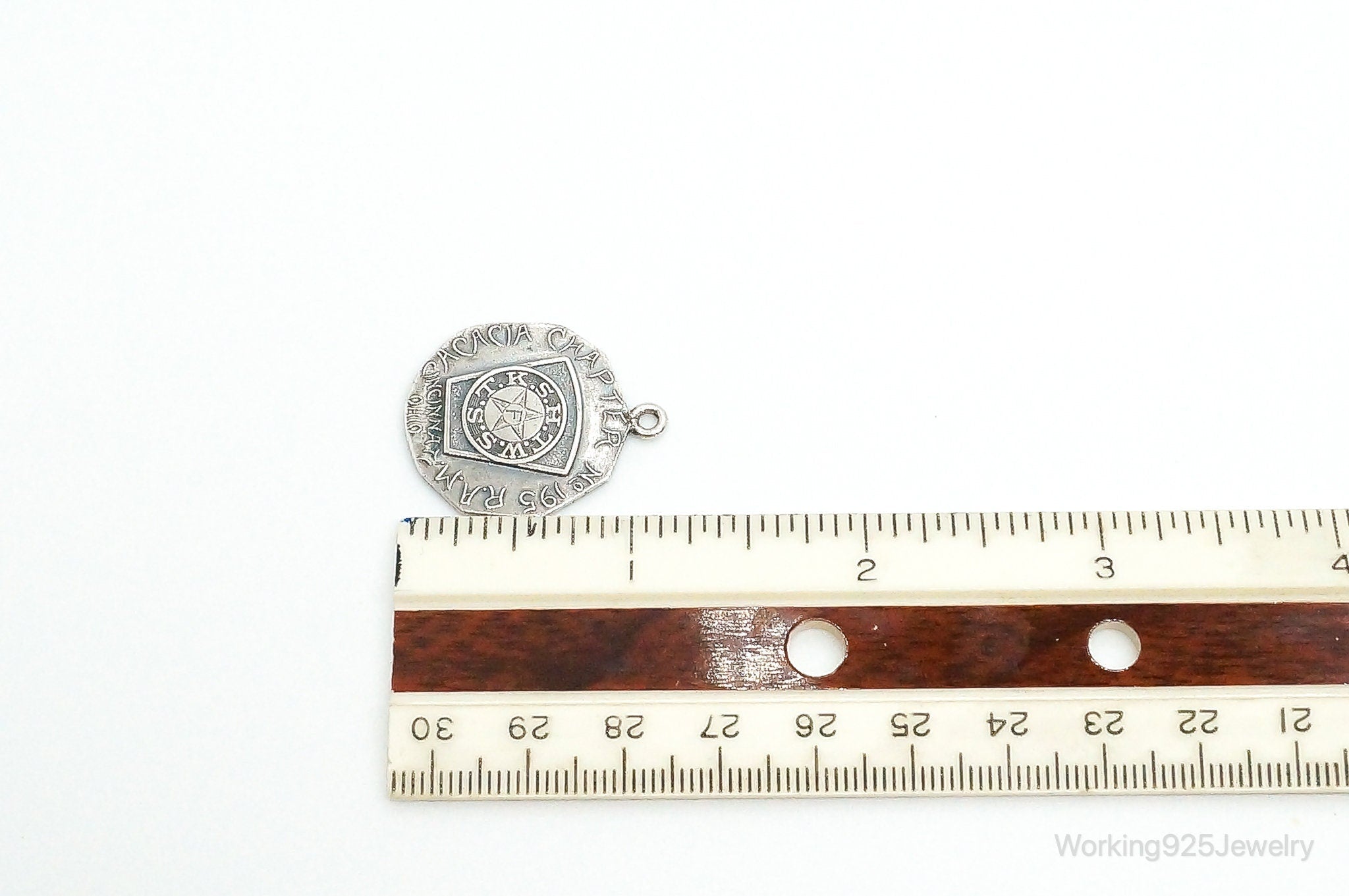 Vintage Acacia Chapter 195 Cincinnati Ohio Sterling Silver Medallion Pendant | Jewelry > Necklaces > Pendants | Wiccan Center