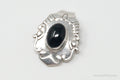 Large Vintage Mexico Black Onyx Art Deco Sterling Silver Pendant | Jewelry > Necklaces > Pendants | Wiccan Center