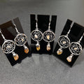 DreamCatcher Earrings Pair (Citrine Crystal)(Silver Plated)(Stainless Steel Hooks) Gemstone Jewelry Supply | Jewelry > Earrings > Dangle & Drop Earrings | Wiccan Center