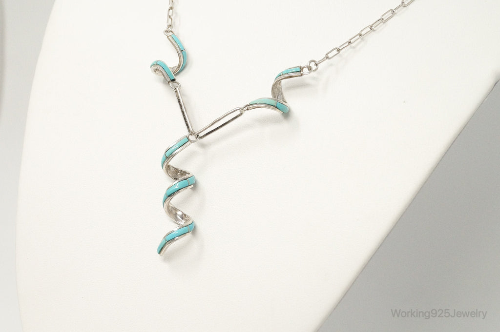 VTG Handmade Native American Zuni RDB Turquoise Sterling Silver Necklace | Jewelry > Necklaces > Pendants | Wiccan Center
